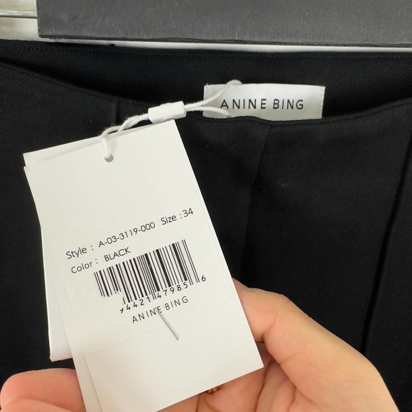 NWT Anine Bing Mathilda Pant in Black Size 34 (XS) - Picture 7 of 9